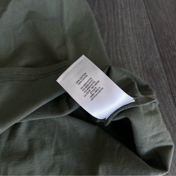 BABATON  Shoulder Pad Cropped Tee in Light Green, Size S - Picture 9 of 9